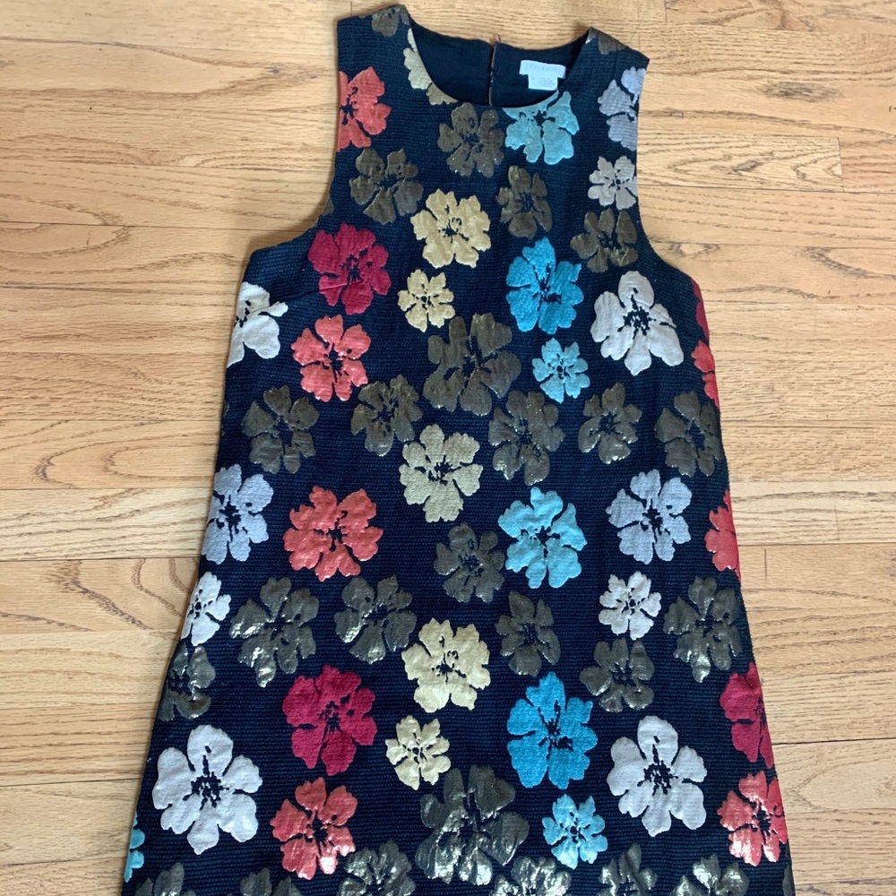 Urban Outfitter Floral Metallic Shift Dress